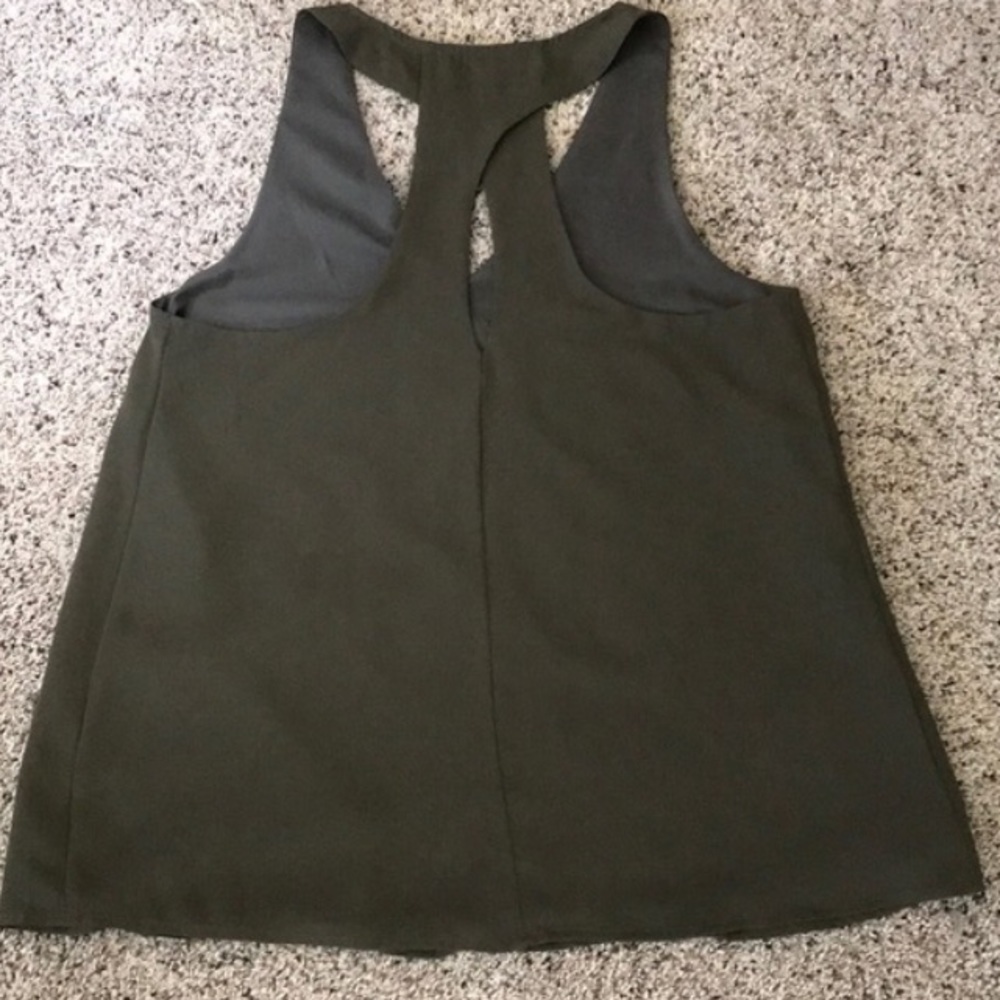 Banana republic olive green tank XS